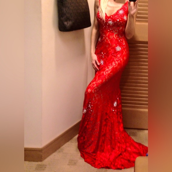 Cache jovani Bnwt size 2 gorgeous dress - Picture 2 of 2